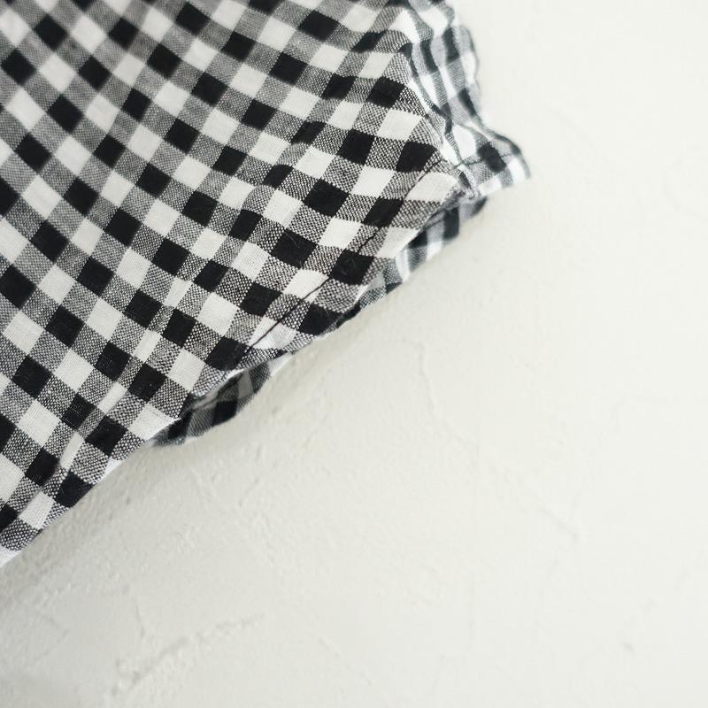 ダニエラグレジス DANIELA GREGIS *リネンギンガムチェックスキッパーワンピース*ロングドレス麻Aライン(1-2509-160)【01J52】_3