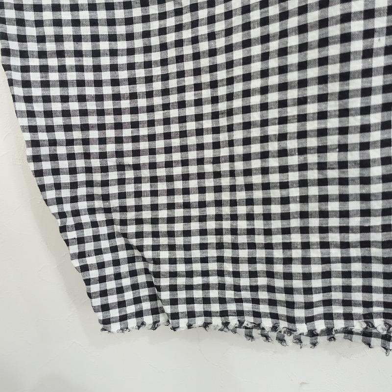 ダニエラグレジス DANIELA GREGIS *リネンギンガムチェックスキッパーワンピース*ロングドレス麻Aライン(1-2509-160)【01J52】_4