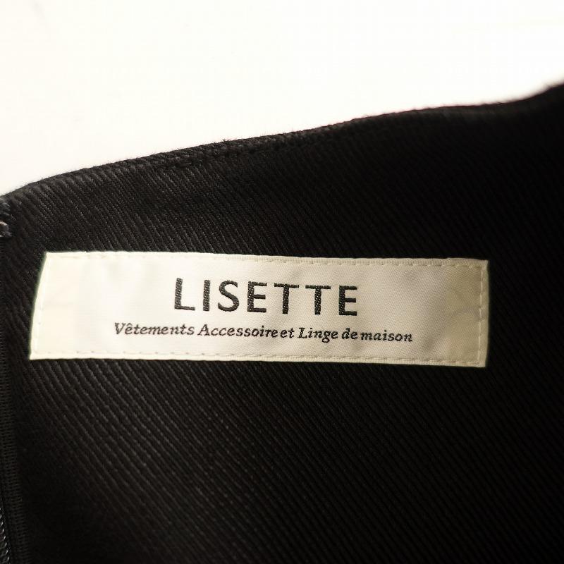 2023】リゼッタ Lisette *リネン混ノースリーブワンピース*36ドレス黒