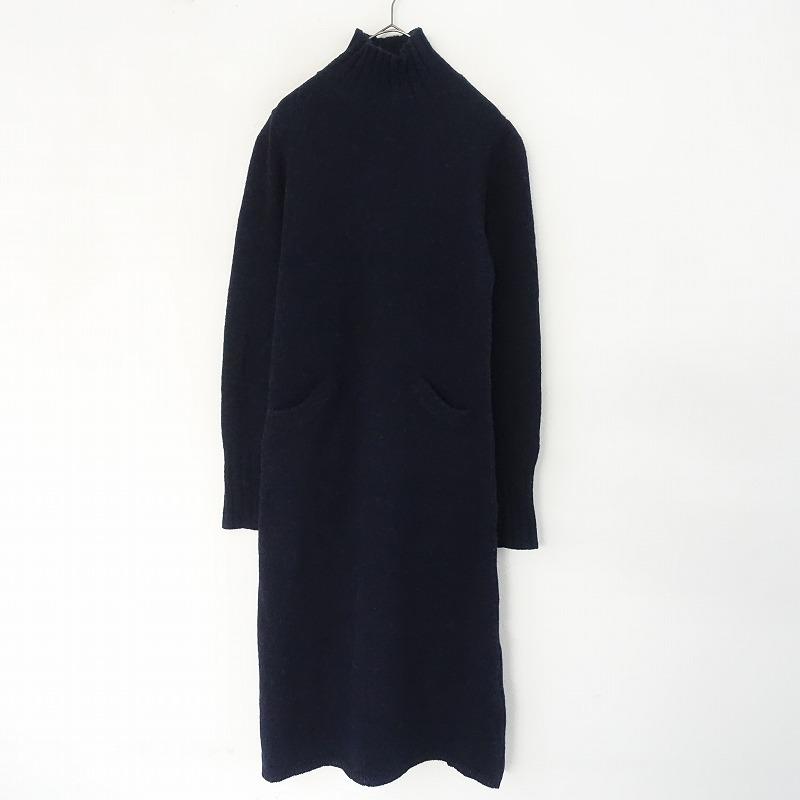 美品✨45rpm ハイネック ロング ワンピース アルパカ ウール ポケット付き 美品✨45rpm ハイネック ロング ワンピース アルパカ ウール ポケット