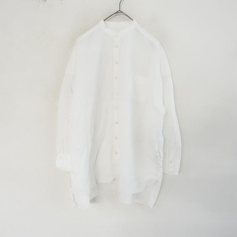 nest Robe（ネストローブ） *リネンバンドカラー長袖シャツ*Fブラウス 