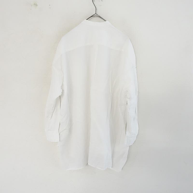 nest Robe（ネストローブ） *リネンバンドカラー長袖シャツ*Fブラウス