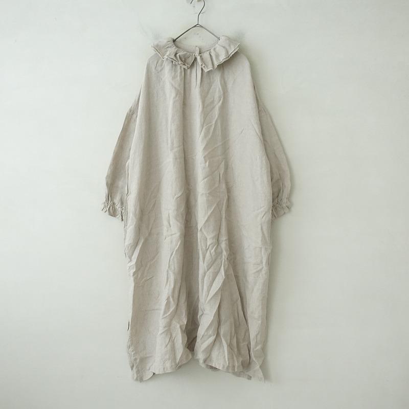 モトミ motomi.m *リネンフリルカラー2wayワンピース*ドレス麻