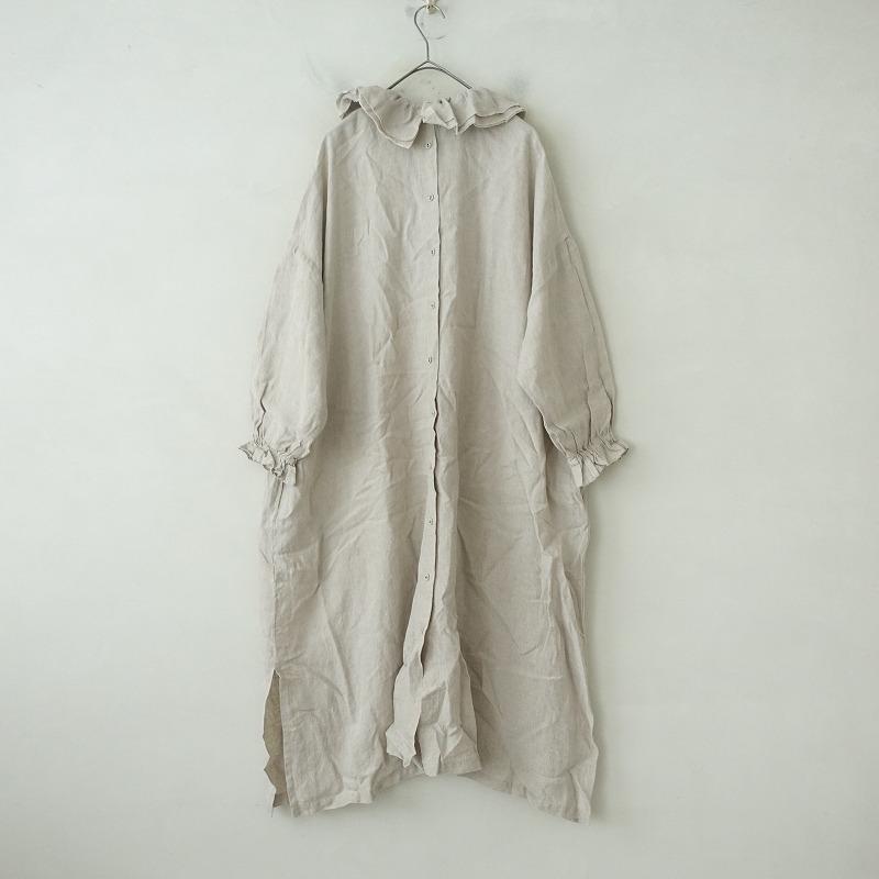 モトミ motomi.m *リネンフリルカラー2wayワンピース*ドレス麻