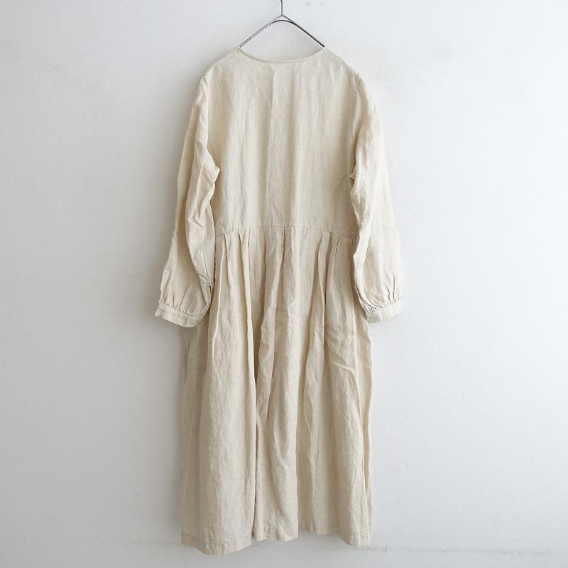 nest Robe（ネストローブ） *リネンVネックワンピース*フロントボタン