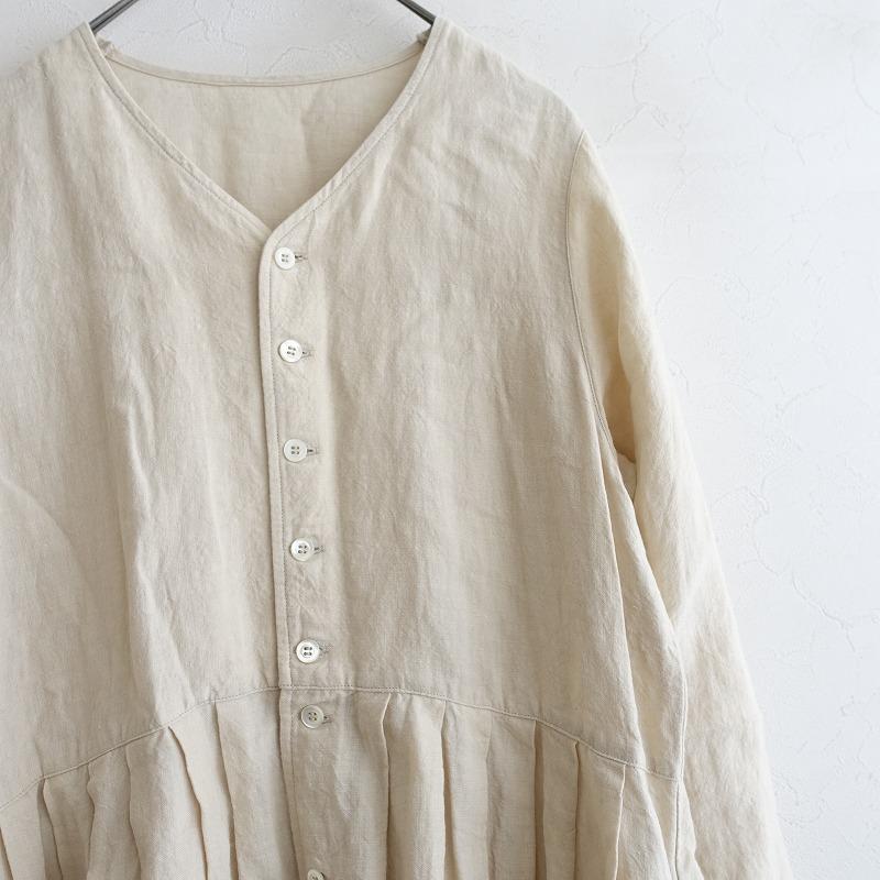 nest Ꭱobe ネストローブ　Vネック　ワンピース 4/1 リリース 】BLACK LINEN BACK V-NECK ONE-PIECE | ONLINE SHOP