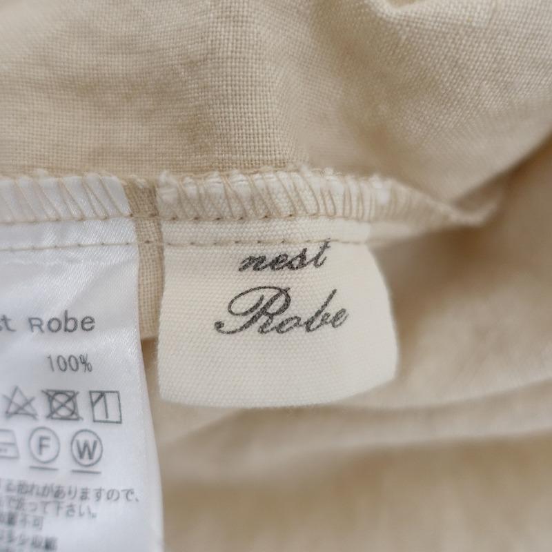 nest Robe（ネストローブ） *リネンVネックワンピース*フロントボタン