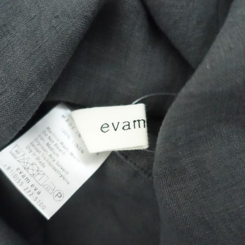 evam eva ウールコットンリネン　ワンピース　日本製 evameva (エヴァムエヴァ) Cotton linen onepiece / コットンリネン