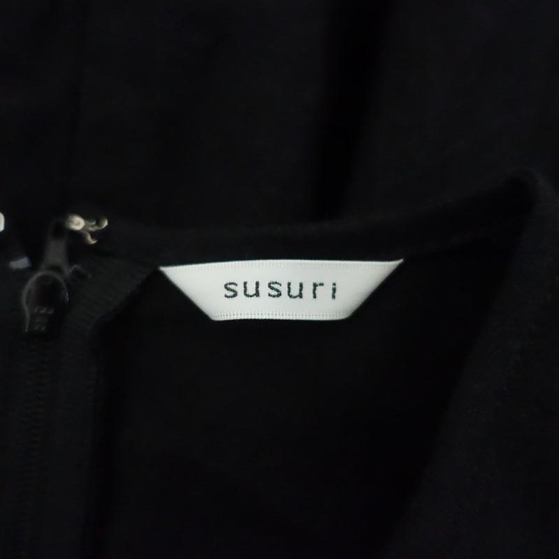 susuriのヘンズドレス susuri ススリ *ヘンズドレス*Mリネンレーヨン黒ブラックワンピース七