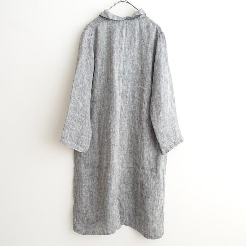 フォグリネンワーク fog linen work *ヘリンボーンワンピース*リネン麻