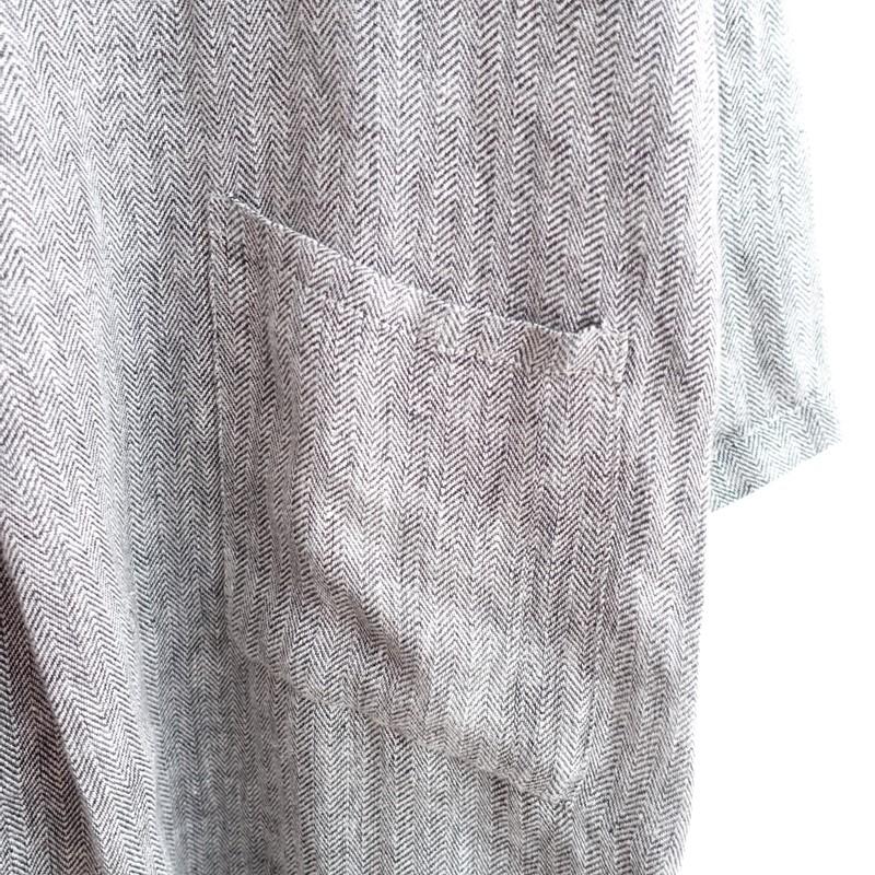 フォグリネンワーク fog linen work *ヘリンボーンワンピース*リネン麻