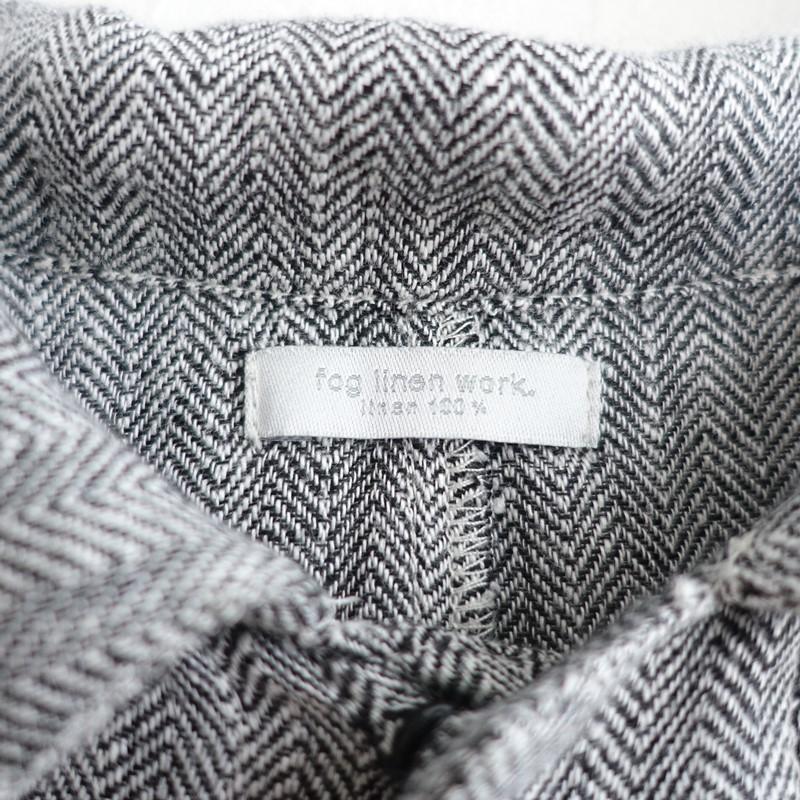 フォグリネンワーク fog linen work *ヘリンボーンワンピース*リネン麻