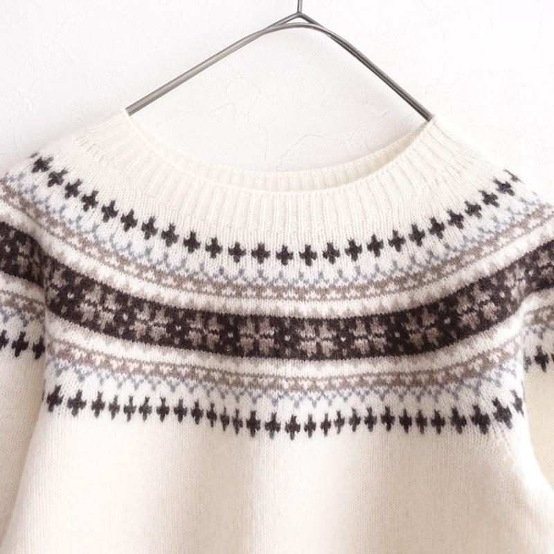 MARGARET HOWELL（マーガレットハウエル） *フェアアイル柄クルー