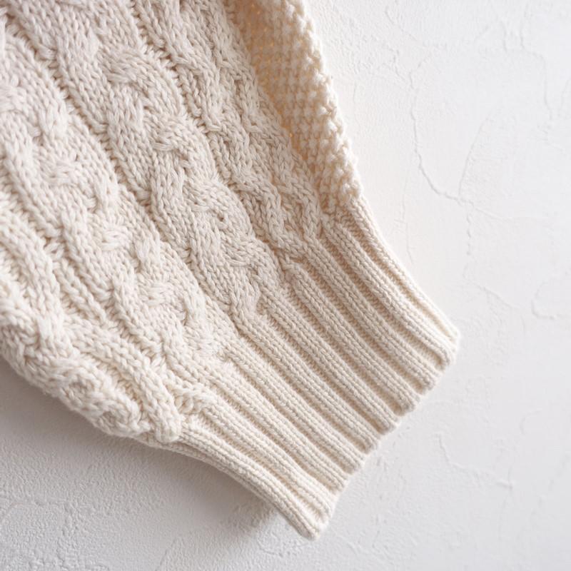 PRISTINE（プリスティン） *オーガニックコットンケーブル編みニット