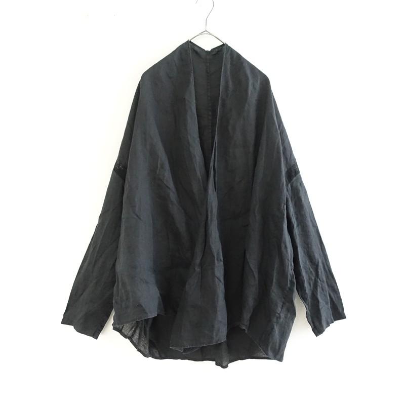 nest Robe（ネストローブ） *レース付きリネン羽織りブラウス*シャツ麻
