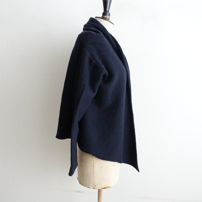 ダニエラグレジス DANIELA GREGIS *ヤクニットカーディガン*羽織りトップス紺ネイビーローブ(1-2512-236)【11A62】の画像
