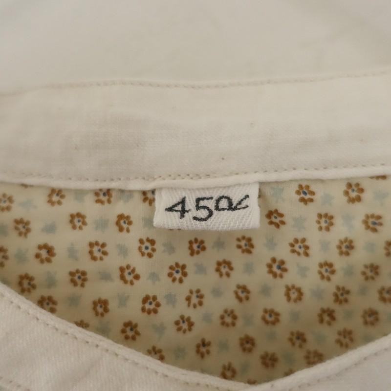 45R 小花柄 ボタニカル柄 長袖シャツ Rロゴ刺繍 サイズ4 日本製 lll208-10.jpg