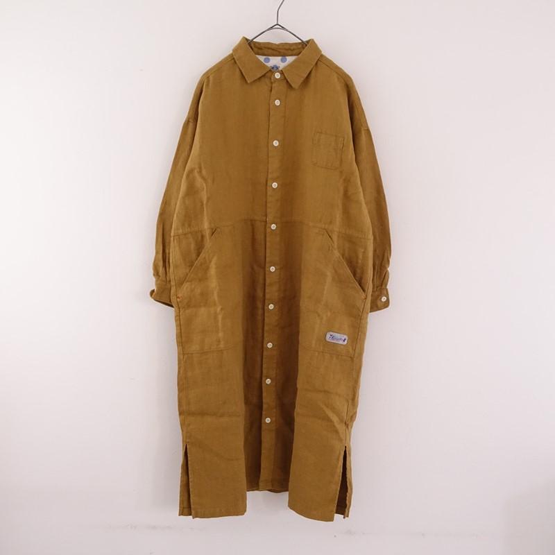 快晴堂 【美品/定価2.4万】快晴堂 *ジャパンリネンツイル起毛シャツ 