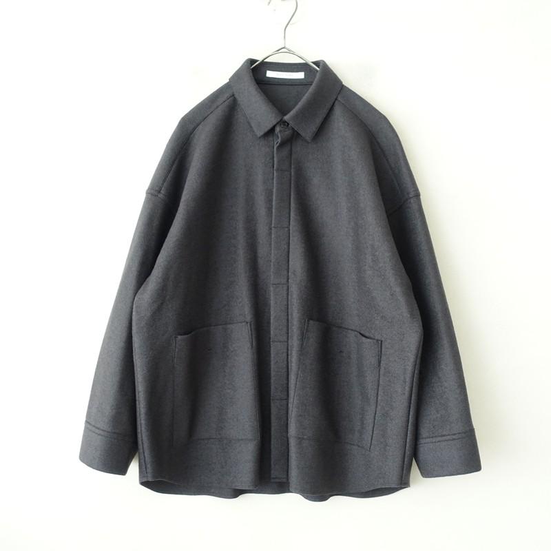 PLAIN PEOPLE プレインピープル *ウールブレンド比翼シャツ*2 