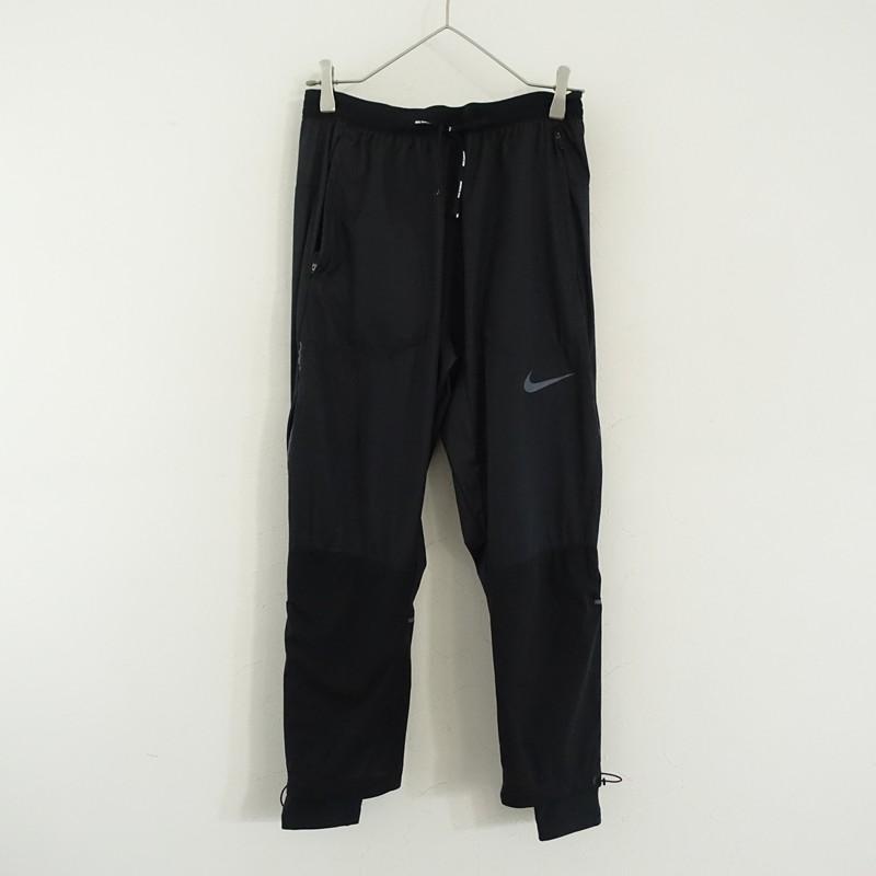 NIKE ナイロンパンツ ブラック ウエストゴム ナイキ NIKE *ポリエステルトラックパンツ*Sボトムス黒ブラック
