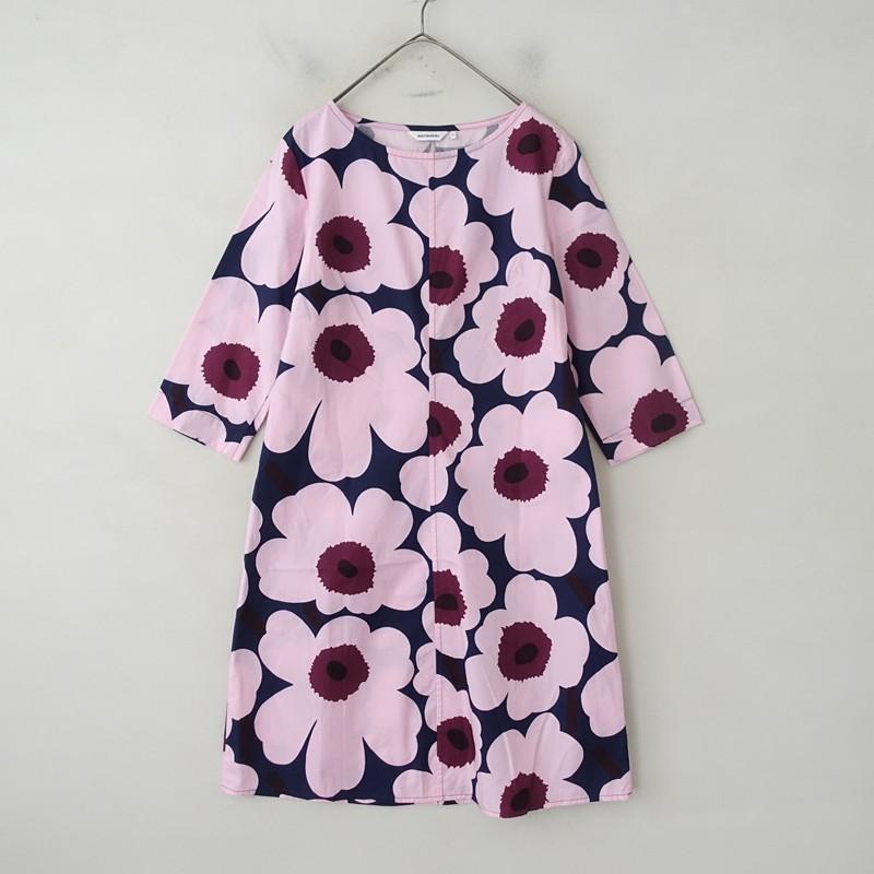 美品】マリメッコ marimekko *コットンウニッコワンピース*36