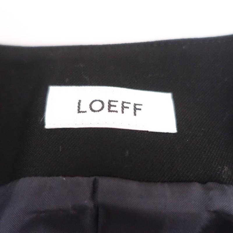 LOEFF（ロエフ） *Wギャバタイトベスト*ジレ羽織り黒ブラック