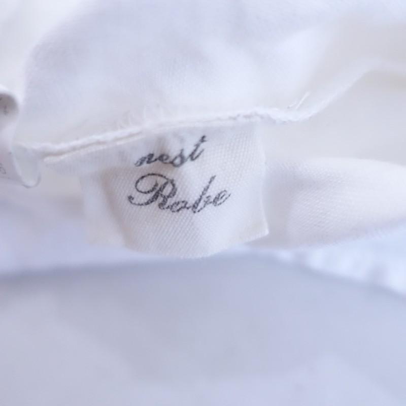 nest Robe（ネストローブ） *リネンフリルカラー後ろボタンブラウス