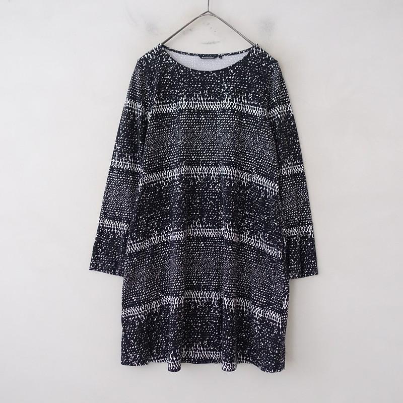 マリメッコ　チュニック　ワンピース　xs 新品値札付 マリメッコ marimekko *カットソーチュニック*XSワンピース綿コットン