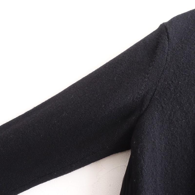 sacai（サカイ） *ハイネックシアープリーツ切り替えニットプル