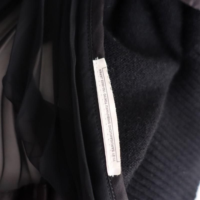 sacai（サカイ） *ハイネックシアープリーツ切り替えニットプル