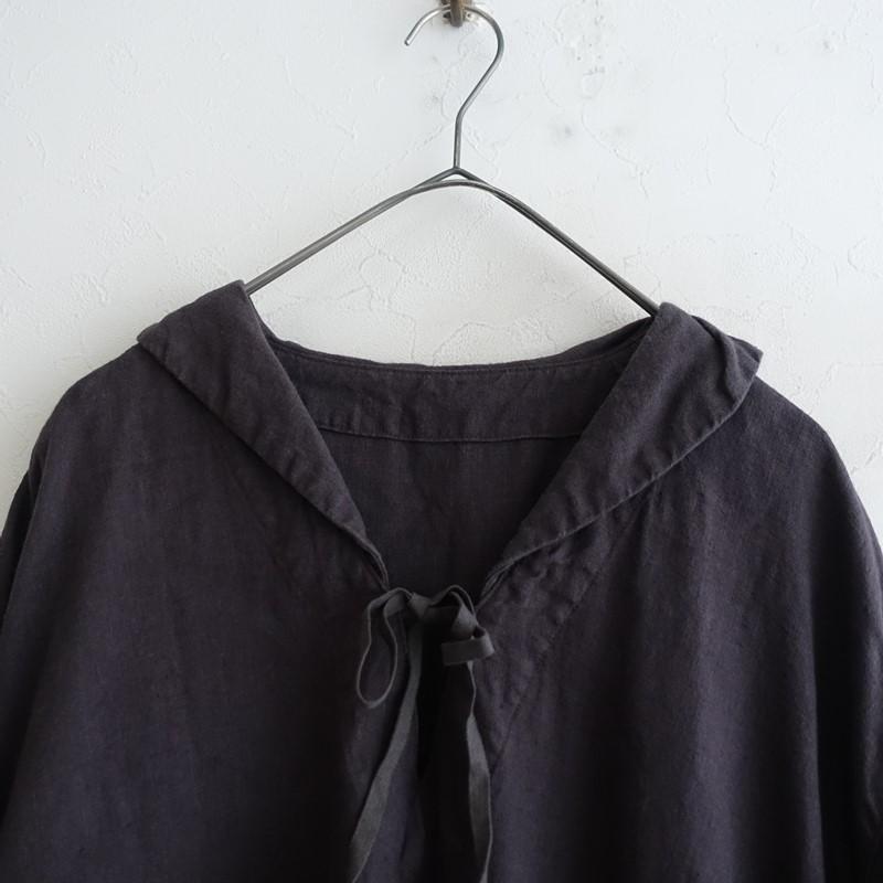 nest Robe（ネストローブ） *ショールカラーリネンAラインワンピース*F