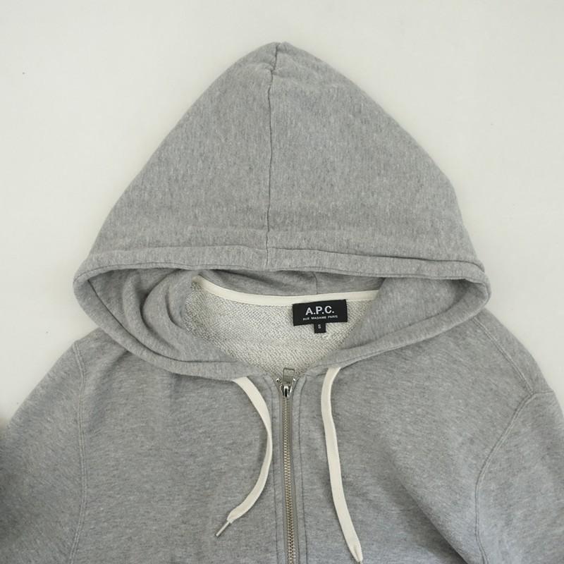 A.P.C.（アーペーセー） *コットン裏毛スウェットジップアップパーカー 