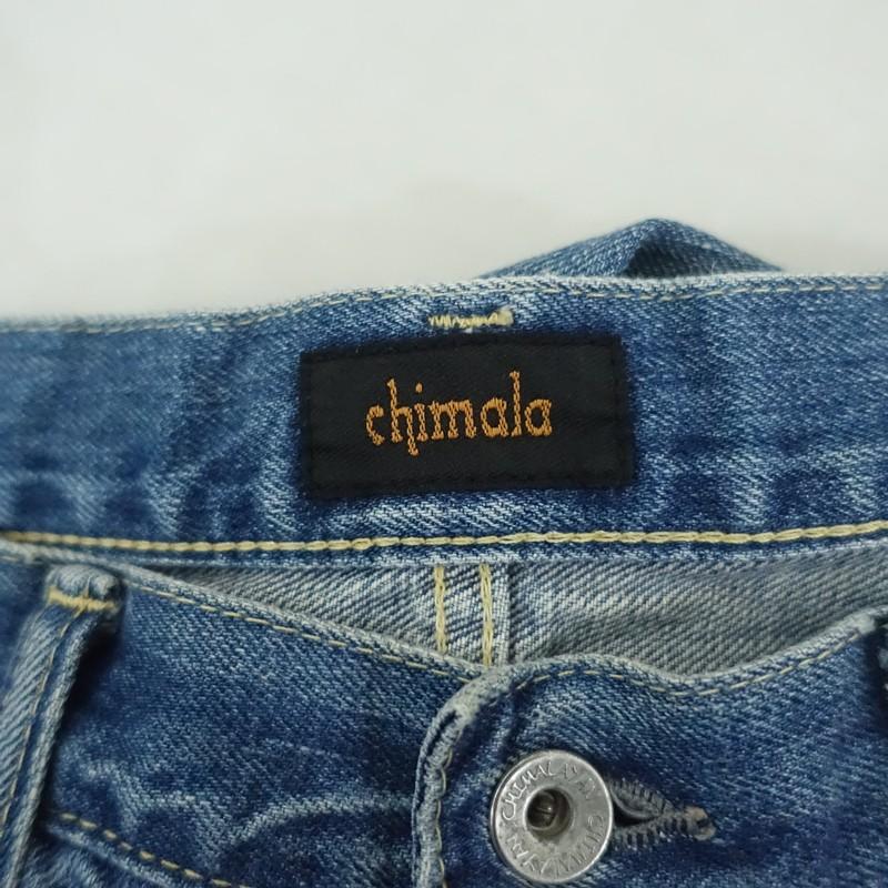 chimala（チマラ） *ヴィンテージ加工ストレートデニムパンツ*30
