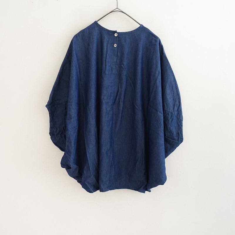 定価1.3万】ミズイロインド mizuiro-ind *デニムクルーネックコクーン 