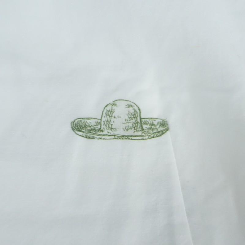 オールドマンズテーラー R&D.M.Co- *GREAT GREEN THUMB フリルカラー長袖シャツ*Mトップス綿麻ブラウス(1-2604-464)【92E62】の画像