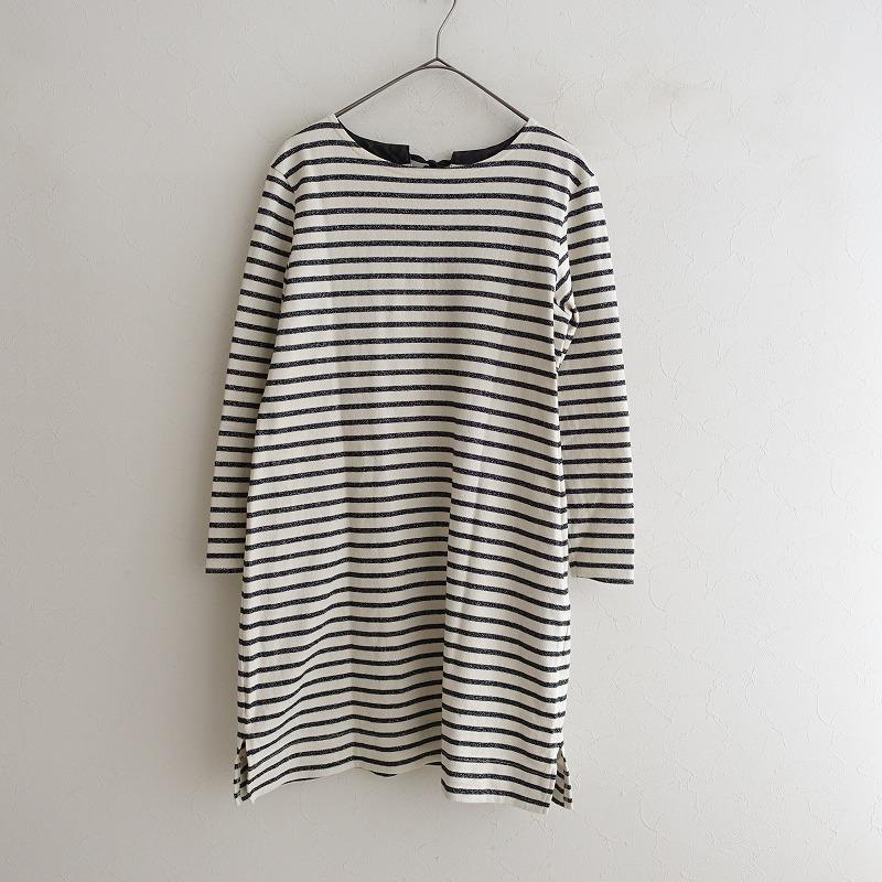 CLOTH&CROSS クロス＆クロス *ボーダーチュニック*ワンピース綿0123(10 