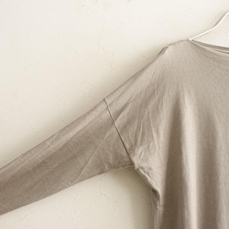 evam eva（エヴァムエヴァ） *boat neck pullover*コットンシルク綿絹