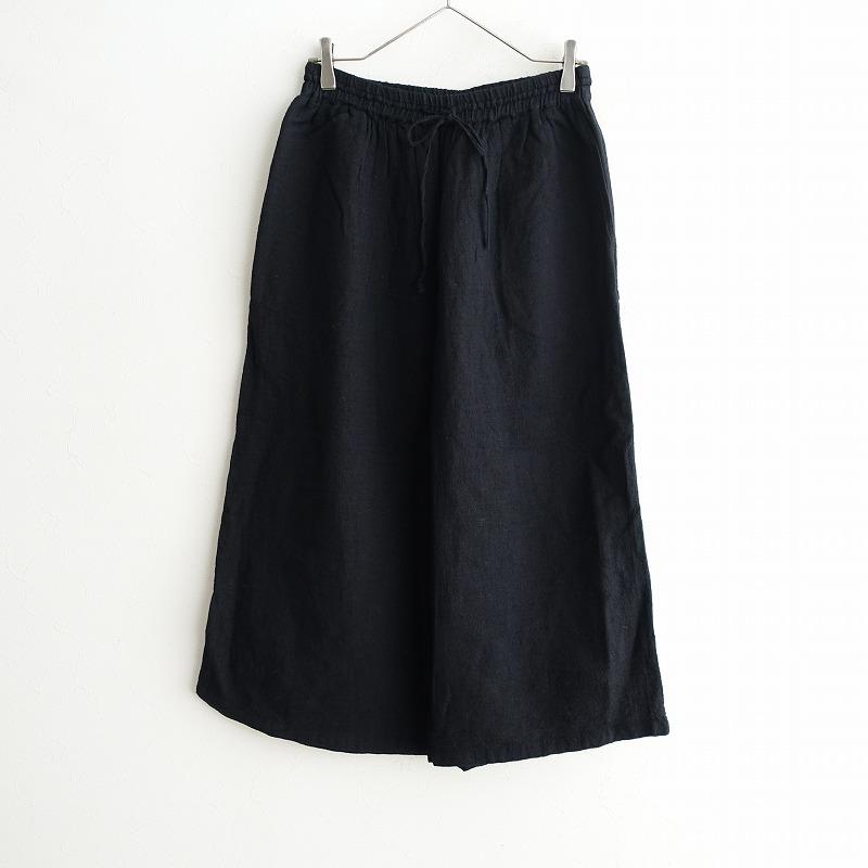 ソイル soil *ウールリネン混イージーパンツ*1ワイドボトムスブラック
