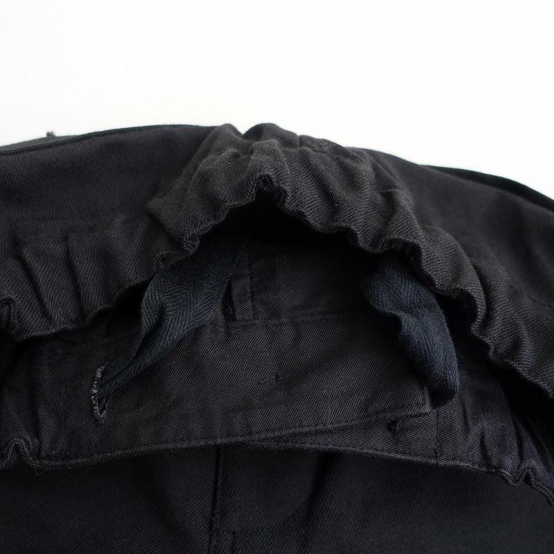 【新品未使用】MARGARET HOWELLパンツ ブラック 23AW サイズ0 試着のみ 2022年MHL. 黒 タックパンツ サイズ0 マーガレット