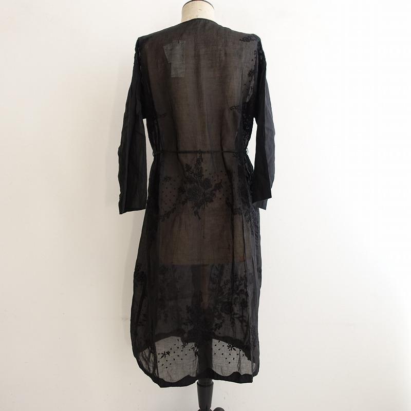 Heriter 【定価7.1万】エリテ *Table cloth gown*38リネンコットン  