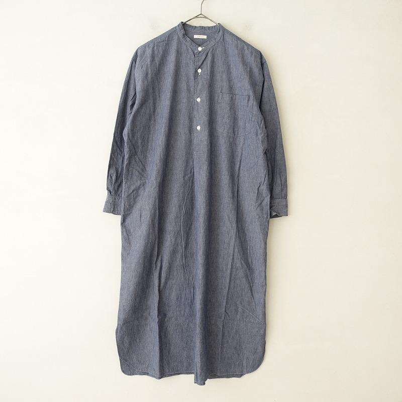 LENO 【定価2.8万】リノ *バンドカラープルオーバードレス*0コットン  