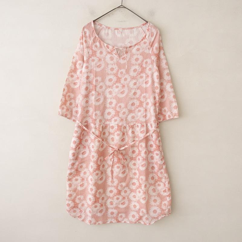 定価2.8万】カクマ CACUMA *ヒメジオンのワンピース*Sコットン総柄 