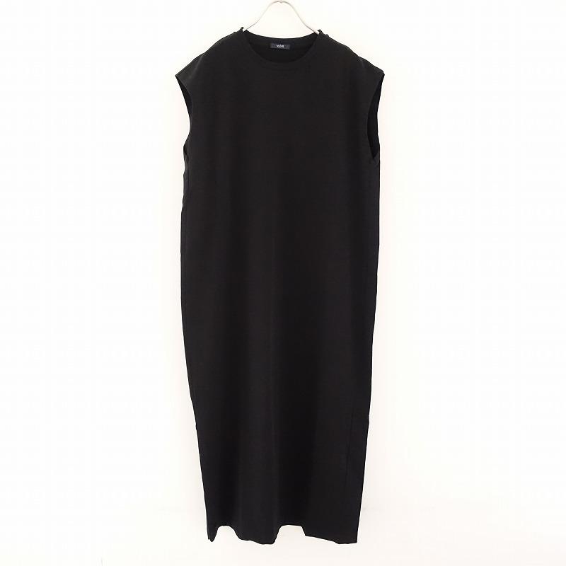 イレーブ『YLEVE』コットン ワンピース ノースリーブ【F】ブラック 日本製 YLÈVE / ORGANIC COTTON BIO NO SLEEVE ONE PIECE | YLÈVE