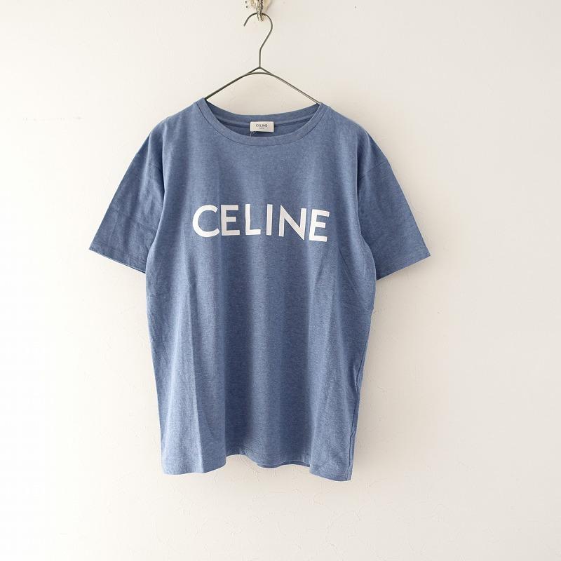 セリーヌ CELINE *ルーズフィットロゴプリントTシャツ*XXSライト セリーヌ CELINE *ルーズフィットロゴプリントTシャツ*XXSライト