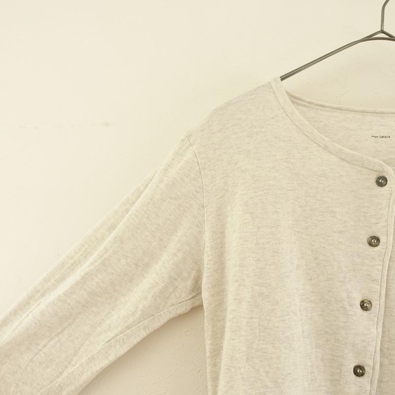 モンサカタ mon Sakata *カットオフコットン天竺カーディガン*綿