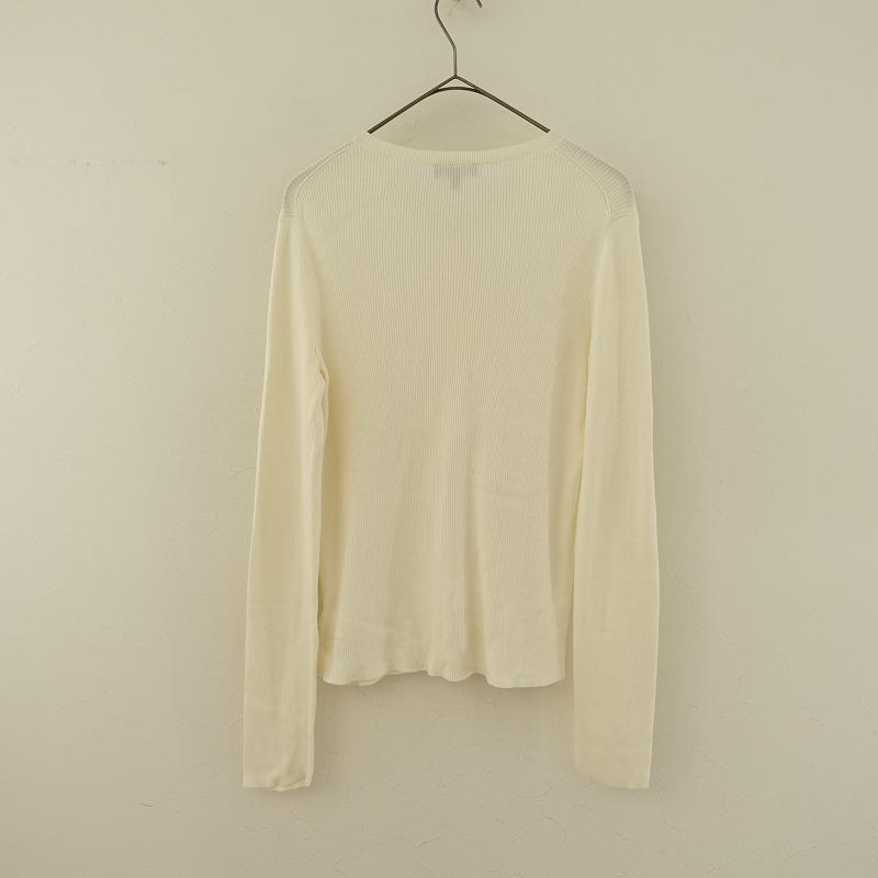 セオリー theory *RIB CREW NECK CARDIGAN*Mコットンリブニット