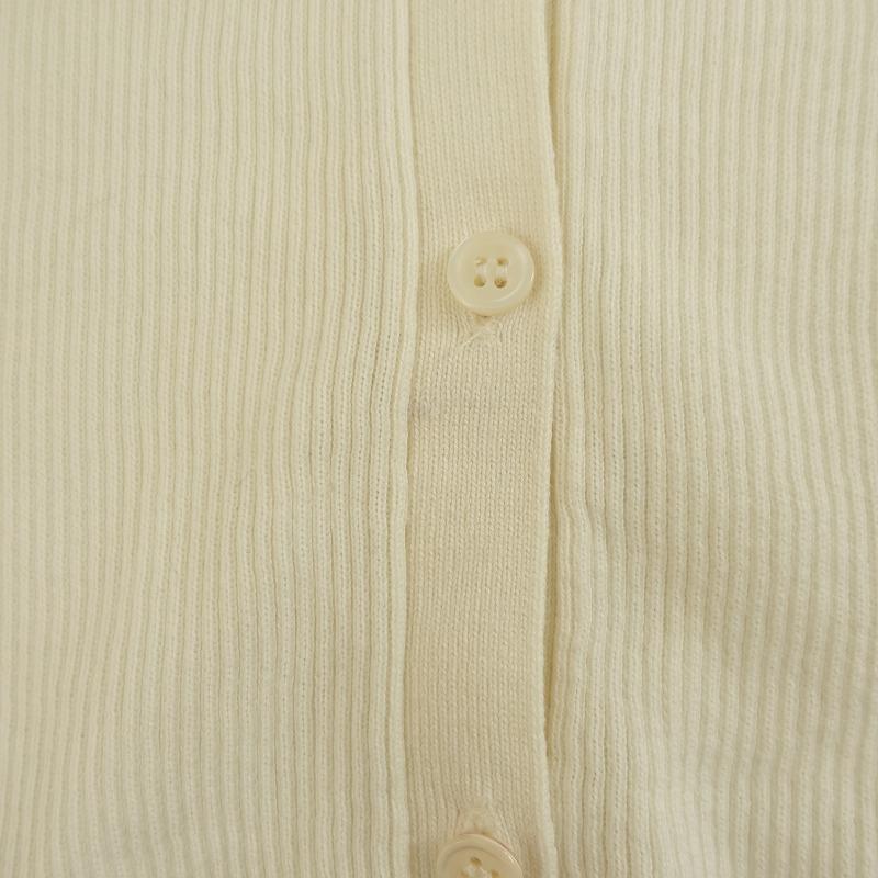 セオリー theory *RIB CREW NECK CARDIGAN*Mコットンリブニット