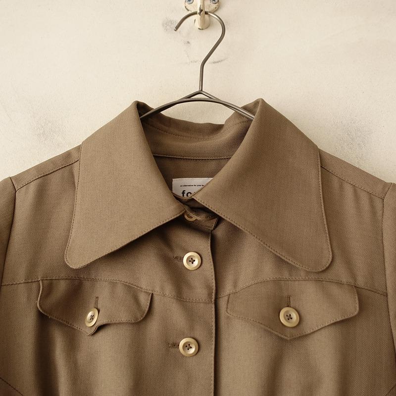 foufou primitive safari dress ワンピース　美品 定価2.5万】フーフー foufou *プリミティブサファリドレス*1