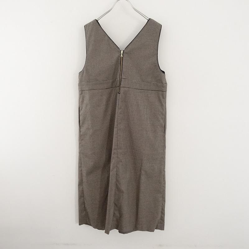 ユノートル　ジャンバースカート　ワンピース　チェックスカート une autre //ユノートル *ガンクラブチェックジャンパースカート