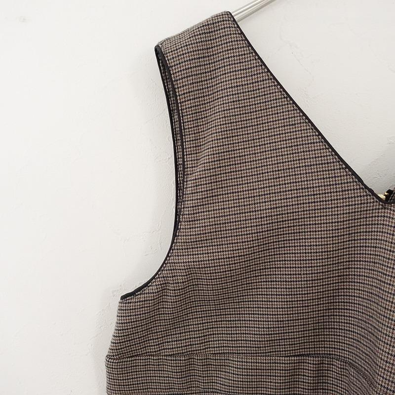 ユノートル　ジャンバースカート　ワンピース　チェックスカート une autre //ユノートル *ガンクラブチェックジャンパースカート